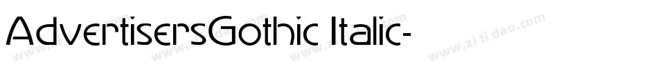 AdvertisersGothic Italic字体转换